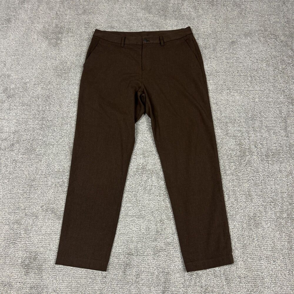 Lululemon Pants Mens 34 ABC Classic Fit Trouser Flannel Heathered Brown M5AYYS